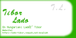 tibor lado business card